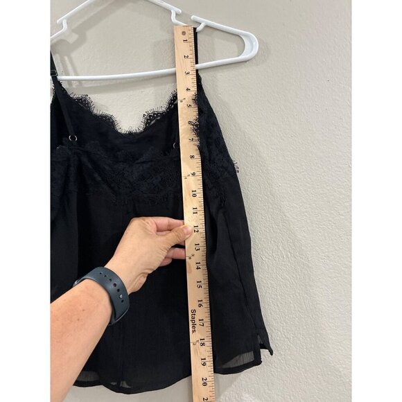 Abercrombie & Fitch Women's Black Lace Cami Tank Top size xxs simple - Picture 6 of 6